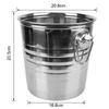 Ice Cube Maker Champagne Wine Beer Bucket 5L Stainless Steel Double Ring Wine Beer Cooler Bucket For KTV Bar Kitchen Party Barware
