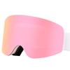 Cylindrical Magnetic Ski Goggles, Double-Layer Anti-Fog, Wide-View Snow Outdoor Protective Goggles with Dual Lenses