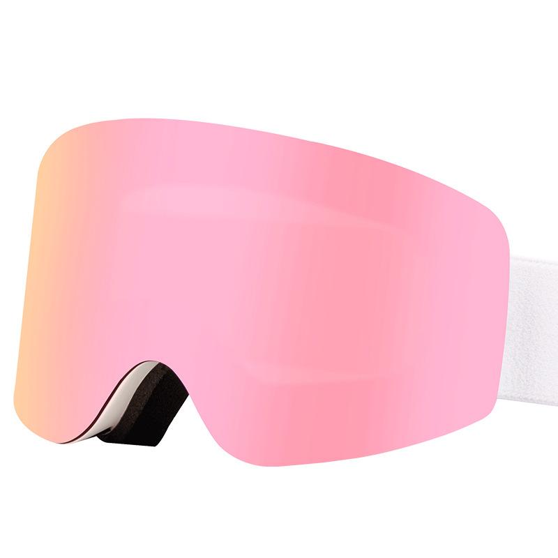 New cylindrical magnetic ski goggles, double-layer anti-fog magnetic ski goggles, snow protection goggles, mountaineering goggles