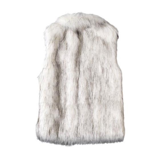 Женский зимний жилет, короткий, с отложным воротником, из искусственного меха, кардиган без рукавов, сохраняющий тепло, пушистый жилет, пальто, повседневная одежда, рабочая, школьная куртка