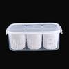 PP Plastic Food Containers 6-grid Divided Fridge Organizer Meal Prep Containers For Home Use