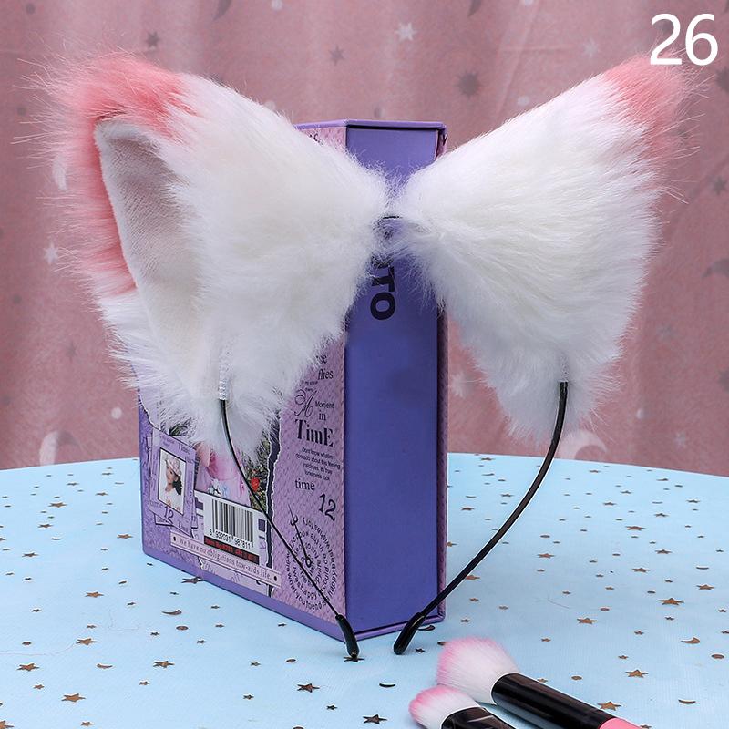 1 шт., повязка на голову, головной убор из искусственного лисьего меха, костюм для косплея, кошачьи уши, обруч для волос, украшения для волос, товары для вечеринок