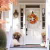  Sunflower Artificial Wreath With Bow For Fall Thanksgiving Door And Home Décor