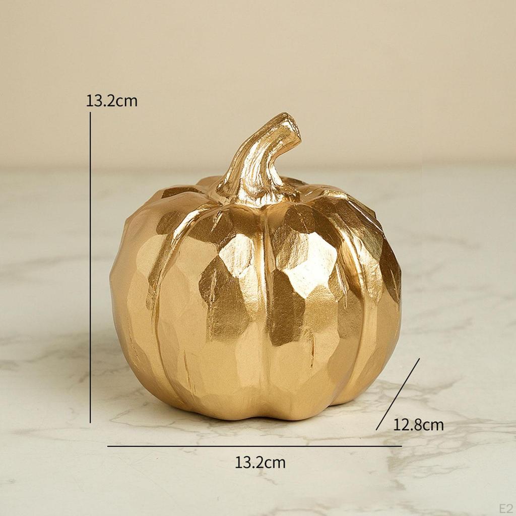 Pumpkin Statue Figurine Collectible Decorative Modern Sculpture Tabletop Ornament for Centerpiece