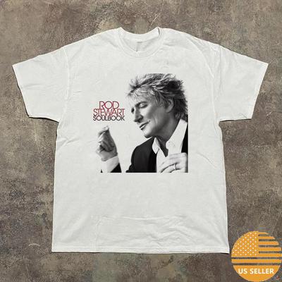 Хлопковая футболка унисекс Rod Stewart Soulbook Белая Полный размер S-5XL