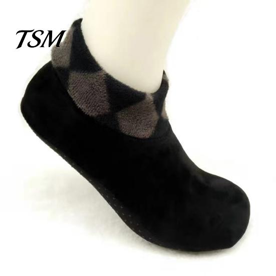 Winter Socks Short Thick Cozy Wear Tube Non-slip Foot Cover Autumn Keep Warm Soft Women Men Coral Fleece for Indoor Outdoor