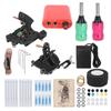Complete Tattoo Kit Liner Shader Tattoo Coil Machine Power Supply Foot Pedal Needles Tips Tattoo