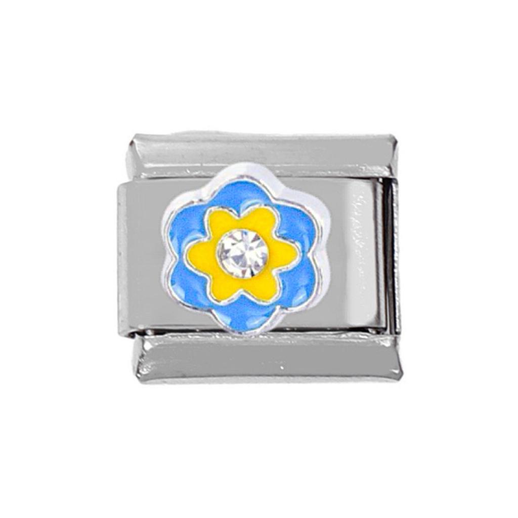 DIY Цветочные итальянские подвески-звенья подходят для браслета 9 мм, аксессуары для браслетов из нержавеющей стали, ювелирные изделия, цветочный модуль