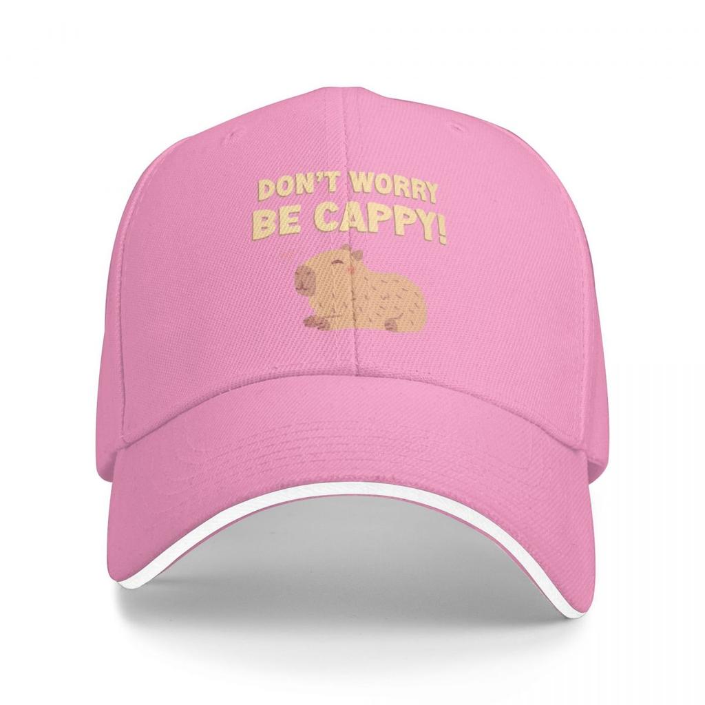 Не волнуйся, будь капибарой Кепи Кепибары Бейсболки Snapback Бейсбольные кепки Дышащие Повседневные Кепки Для улицы Унисекс