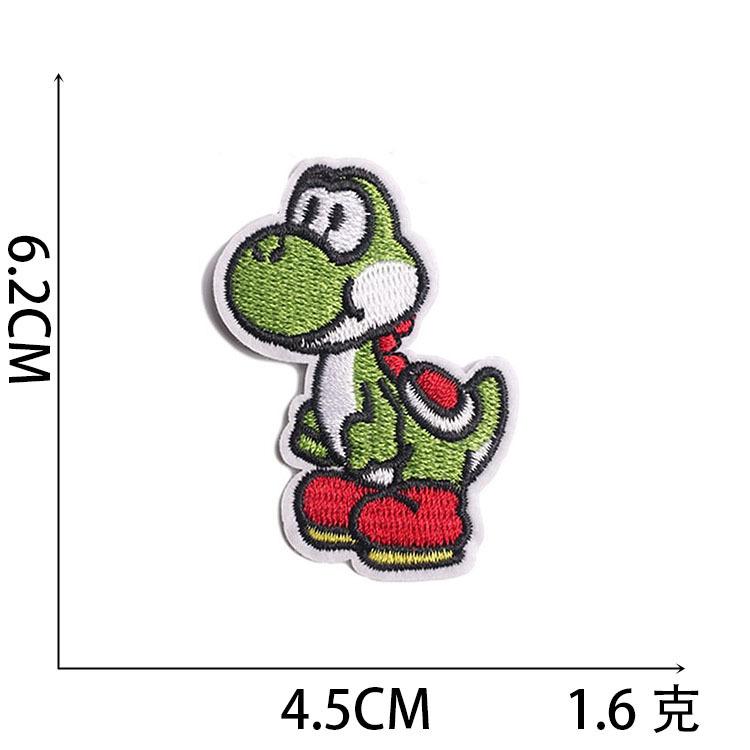 New Cartoon Mario Embroidery Cloth Sticker Anime Embroidery Label Game Character Computer Embroidery Chapter Boy Bag Patch Sticker