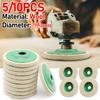 5/10 Pcs Wool Felt Polishing Pad Disc Wear-Resistant 125mm Polishing Buffer Pad for Angle Grinder for Metal Marble Glass Ceramic