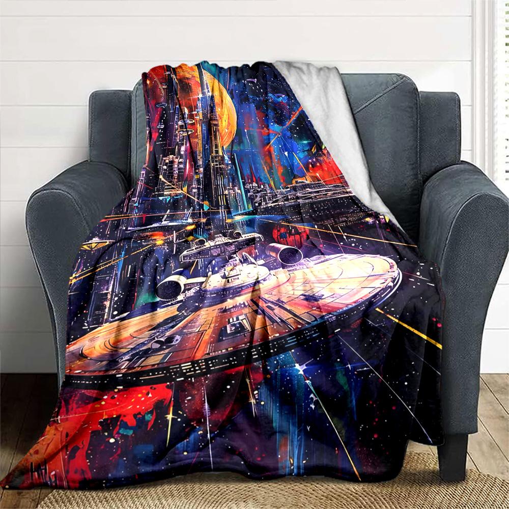 Star Wars Blanket Soft Cozy Great for Sofa Seaside Office Chair Four Seasons Universal Digital Print Ideal Gift For Birthday Valentine'S Day
