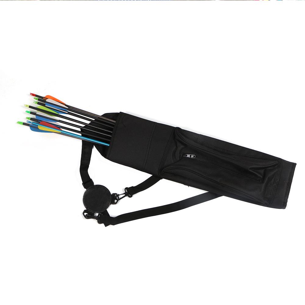 Huwairen Archery Canvas Back Quiver - Three-Point Fixed Arrow Bag