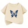 Graphic Vintage Butterfly T-shirt Funny Retro Kids Children's Boys Girls Casual Top Tee Summer Spring T Shirts