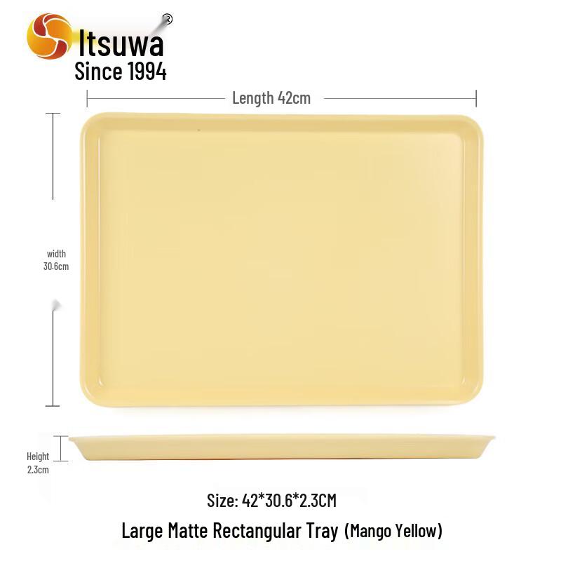 Ins Style Matte Melamine Rectangular Serving Tray