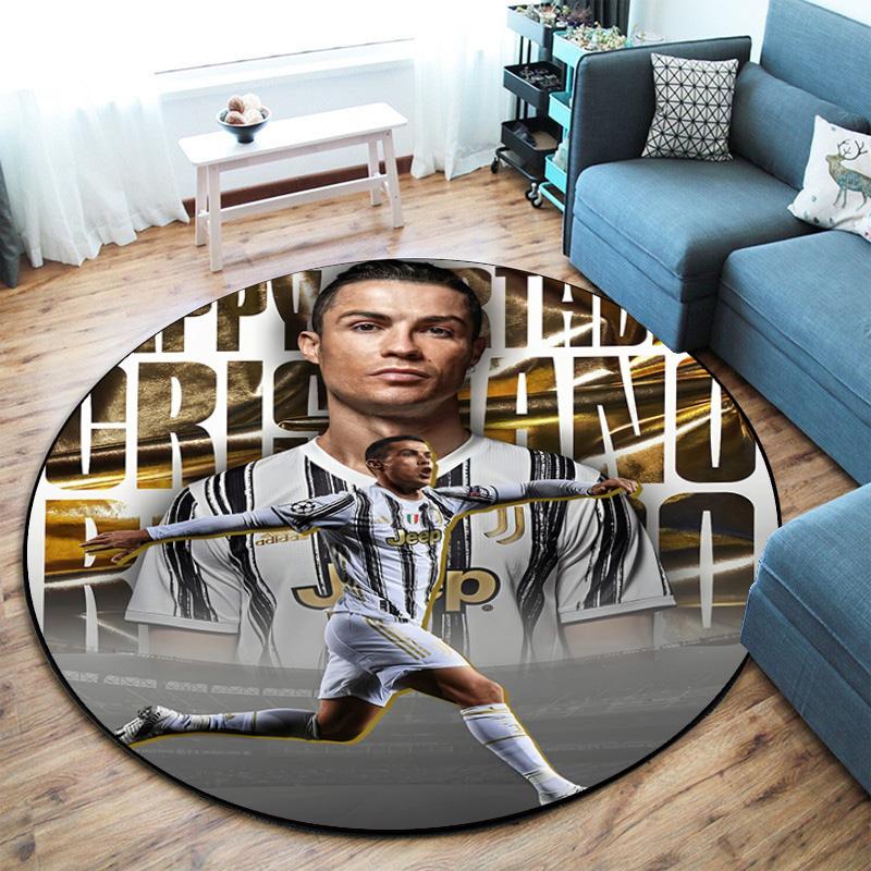 Cristiano Ronaldo Golden Ball Triumph Celebration Carpet Suitable For All Seasons Floor Mats Bathroom Mat Christmas Gifts Art
