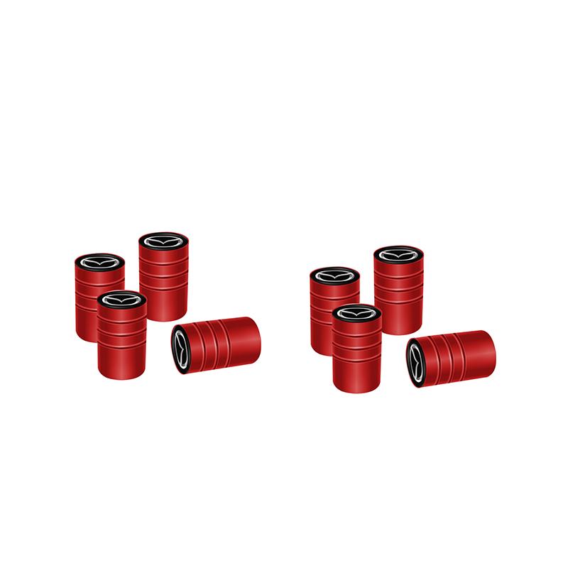 Metal Auto Tire Valve Stem Caps Wheel Dust Covers For Mazda 2 3 6 Atenza Axela CX3 CX5 CX7 CX30 CX50 CX60 CX90 MX5 MX30 RX