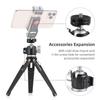 Multifunctional Mini Tripod Desktop Tripod Stand Aluminum Alloy 360 Degrees Rotatable Ballhead with Cold