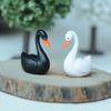 Bonsai DIY Mini Black White Swan Miniature Love Ducks Figurine Animals Statue Lover Birds Ornaments