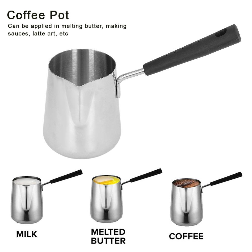 Stainless Steel Butter Warmer Mini Size Melting Pot Barista Tools Coffee Warmer Lattes Preparation