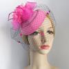 Повязка на голову с перьевой вуалью и кружевным цветком, женская элегантная шляпка, головной убор, заколки для волос, очаровательная заколка для волос для свадебной вечеринки