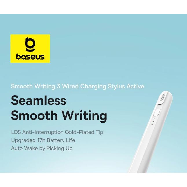 Стилус Baseus 3-го поколения для iPad Pro, с проводной зарядкой, версия с активной чувствительностью к наклону, для iPad 10, iPad Air 4, iPad Air 5