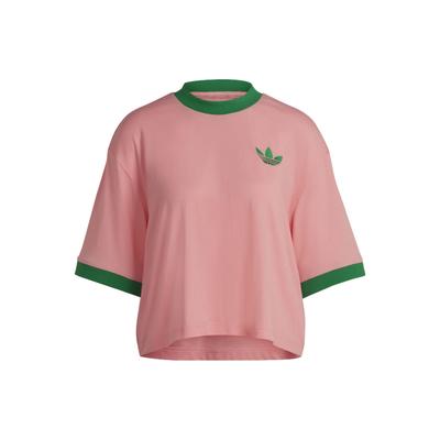 Футболка Originals Color Block с вышитым логотипом и круглым вырезом, короткими рукавами, женские топы, розовые IB2061