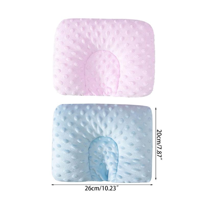 Вогнутая подушка для новорожденных Двусторонняя подушка для поддержки головы Дышащие удобные подушки для младенцев мальчиков и девочек