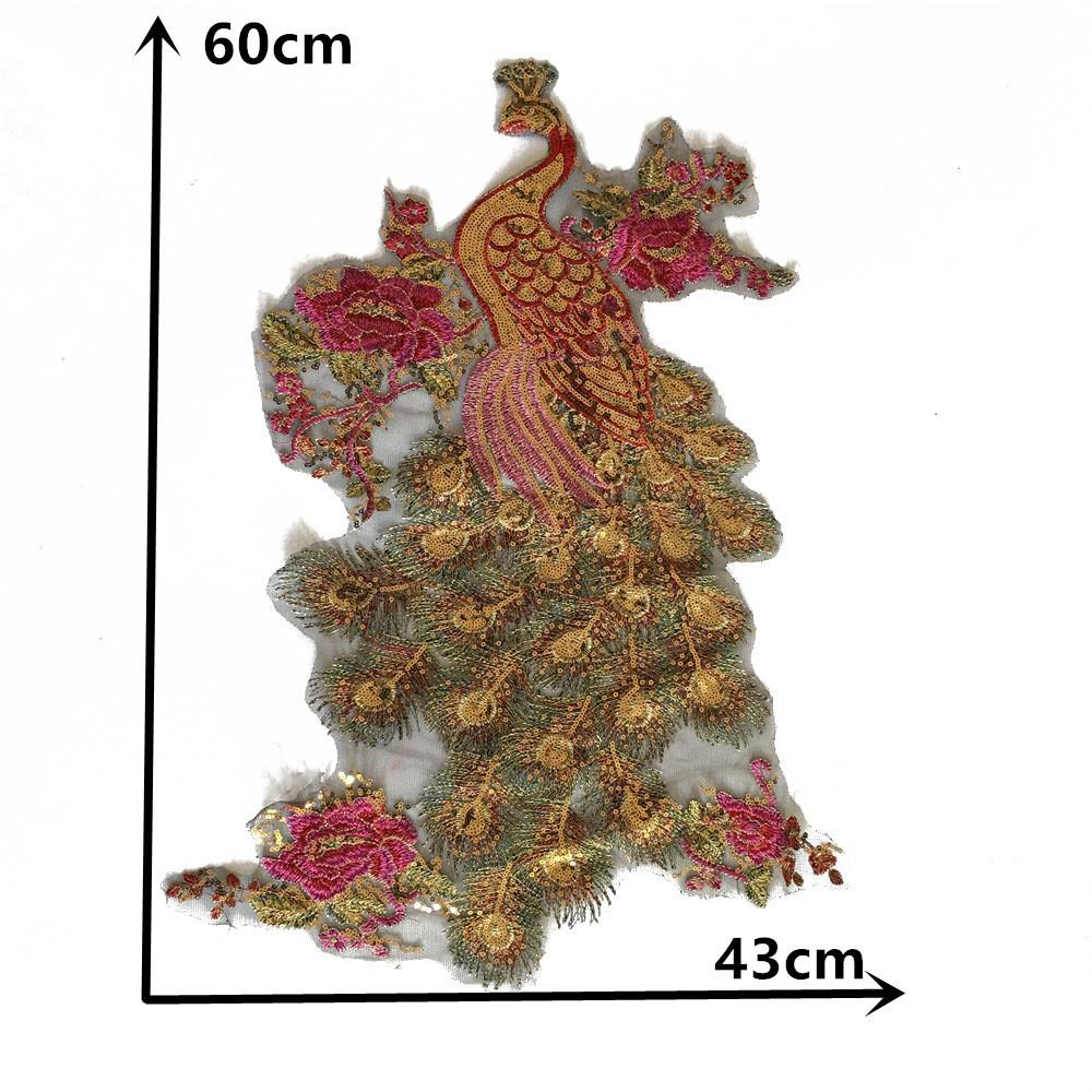 Сделай сам Декоративный Ципао Свадебное Платье Вышивка Аксессуары Разноцветный Павлиний Воротник Ажурное Кружево Сетка Кружевные Аксессуары