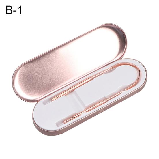 Stainless Steel Tongue Scraper Cleaner Fresh Breath Keeper Oral Hygiene with Box