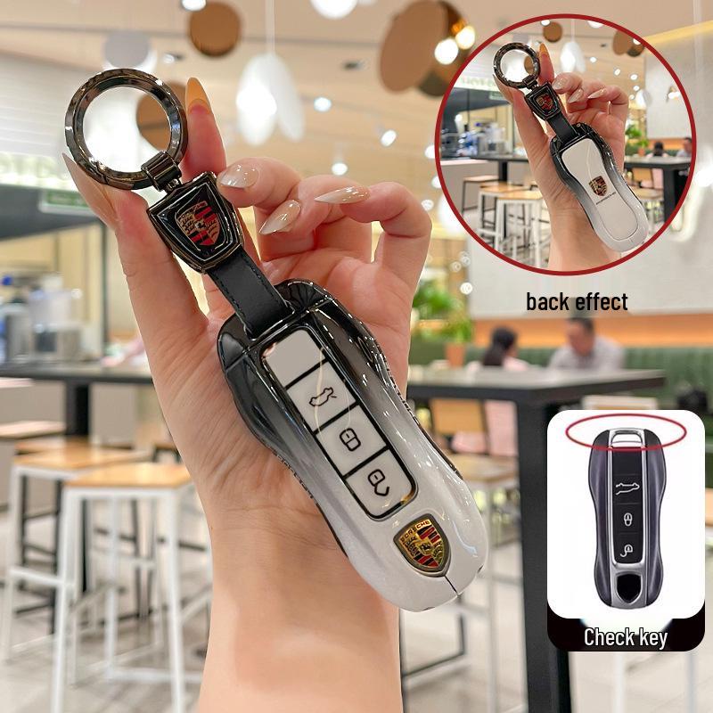 Compatible with Porsche key cases: Cayenne, Panamera, Macan, 911, 718, and Taycan.