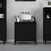 VidaXL Vanity Unit, Black, 58x33x60 Cm, Engineered Wood &; Metal, Bathroom Cabinet with Compartment 821261
