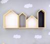 Wooden Creative Storage Rack Children'S Room Bedroom Wall Decoration Storage Rack Wall Shelf For Home Office Decorative Storage