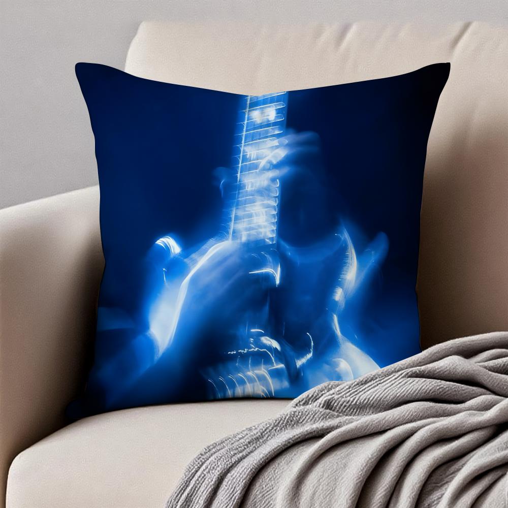 BBlues Hour Art Cushion Cover Pillowcase Antidustmite Invisible Zipper Short Plush Sofa Cushion