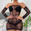 TZ130 European and American Hot Diamond Sex Underwear Shiny Gypsy Diamond Hip Skirt Sleeves Net Coat