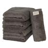 Towel Laboratory Face Charcoal Set of JapanTechnology [Volume Rich] #003 Towels, Gray, 5, Hotel-Grade, Thick, Fluffy, High-Breathability,