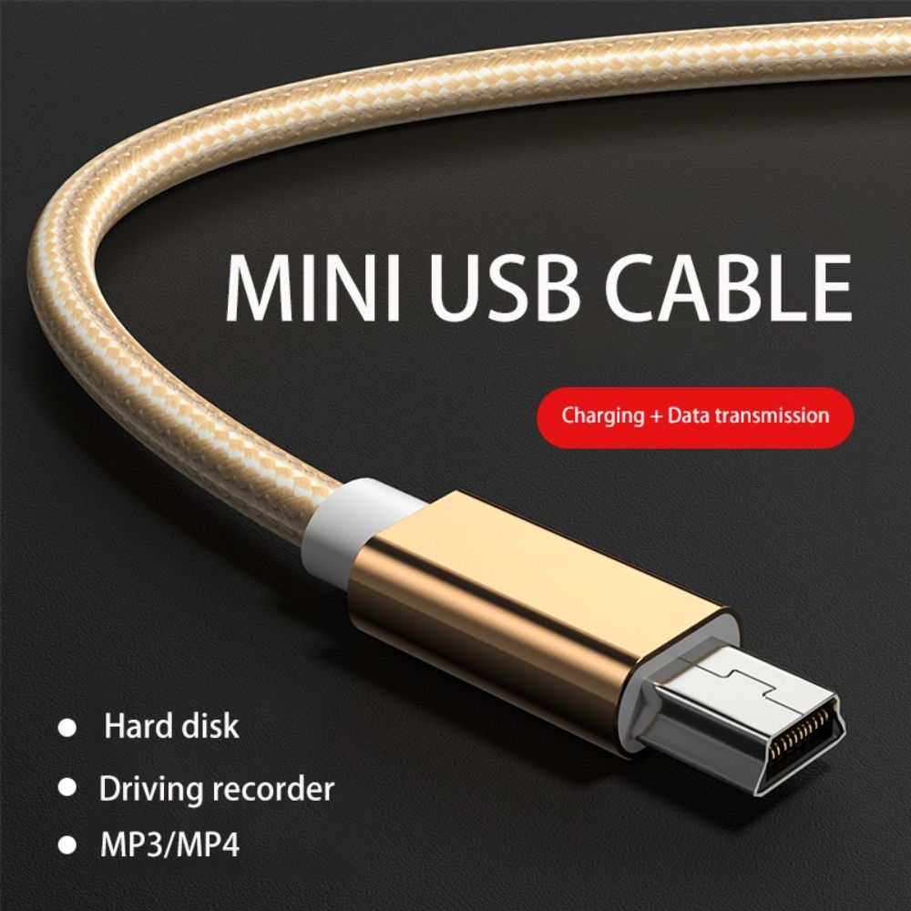 Двухголовочный цифровой фотокамерный зарядник Мини-USB-шнур Быстрый кабель для зарядки данных Мини-USB на USB-зарядное устройство Кабель для зарядки камеры