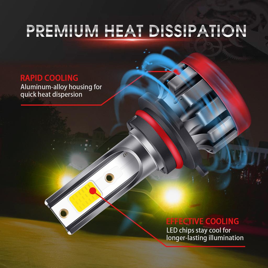 2 шт. 9006/HB4 светодиодные противотуманные фары 3000K желтый 3000 люмен 30 Вт светодиодные противотуманные фары высокой мощности DRL лампы