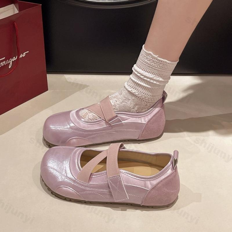 Fashion Elegant Shallow Mouth Casual Flat Single Shoes for Women Autumn 2025 Soft Soled Comfortable Fashion Ballet Style Mary Jane Shoes