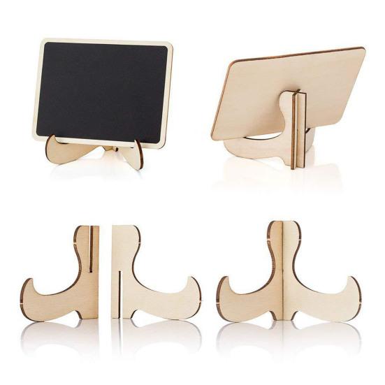 Мини-меловая доска с подставкой, многоразовая маленькая доска, украшение, стираемая деревянная доска для сообщений, табличка, настольное украшение