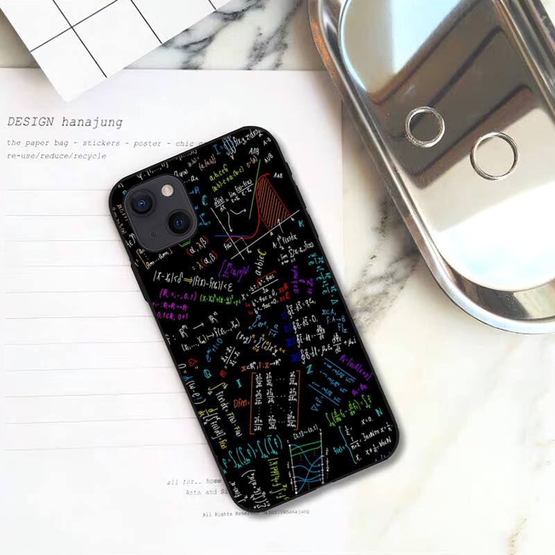 Physics Chemical Mathematics Phone Case For iPhone Mini 11 12 13 14 15 Pro XS Max X Plus SE XR Shell