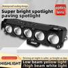 5 Lens Dual Color Motorcycle Spotlights Led Headlights LED Driving Fog Running Lights 12V Spot Light For Truck Car SUV ATV 4X4