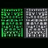 Adhesive Decals Glow In The Dark DIY Manicure White Snowflakes Nail Sticker 3D Luminous Christmas
