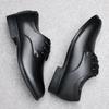 Leather Spring and Autumn Leather Shoes Men's Business Dress Office Casual Cowhide Shoes Wedding Groom Shoes
