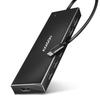 AXAGON HUE-F7A 7X USB 3.2 Gen 1, алюминиевый плоский концентратор, 30 см USB-C-Kel — 8595247907042