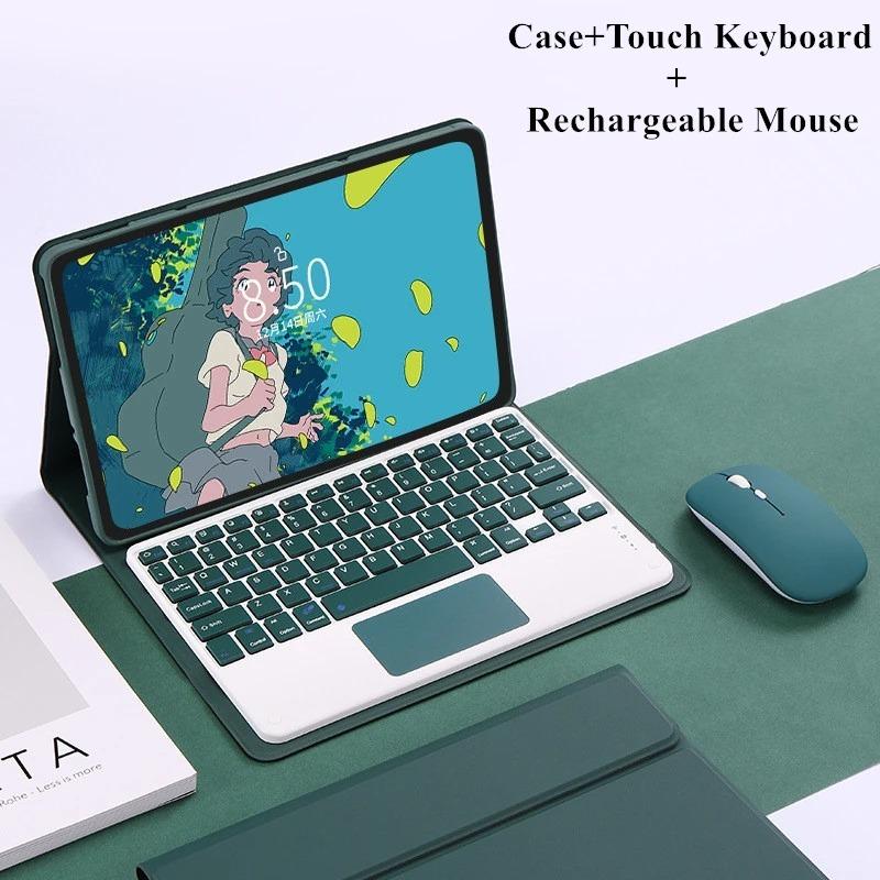 Keyboard Tablet Case for Lenovo Xiaoxin Pad 2024 11 Inch TB-330FU TB-331FC Detachable Bluetooth Keyboard for Lenovo Tab M11 K11 11 Inch Leather Funda