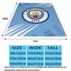 1PC Manchester City Fc Pulse Patterned Flannel Blanket Suitable For All Seasons For Home Decor Warmth And Comfort Gifts Holiday Present