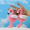 Soft Mini Flamingo Plush Toy Pink Bag Ornament Key Holder For Kids