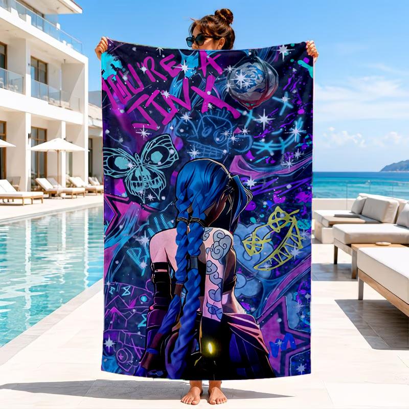 Fantasy Warrior JingX Beach Towel, Microfiber Beach Towel, Perfect For Pool, Beach, Travel, Home Decor Beach Party Fan gifts