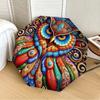 1pc Colorful Owl Artwork Automatic Folding Umbrella - Compact 8-Rib Design,Perfect Gift for Friends & Family yy250926009